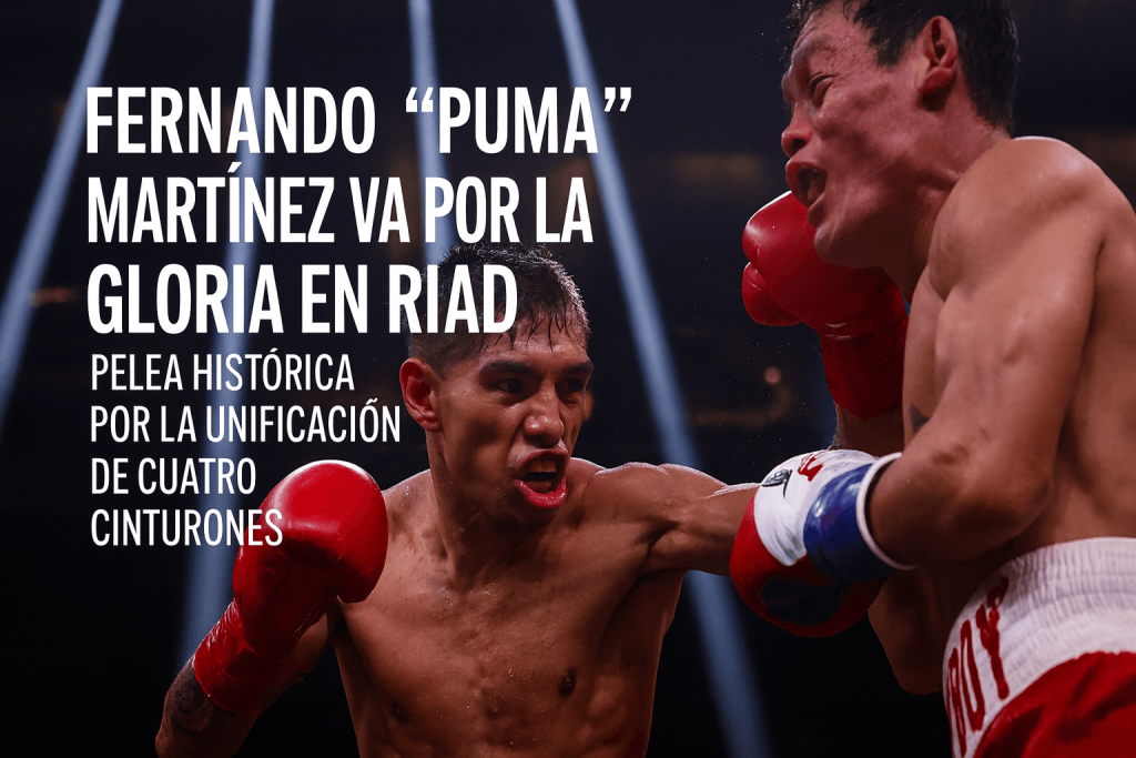 Fernando “Puma” Martínez va por la gloria en Riad: pelea histórica por la unificación de cuatro cinturones