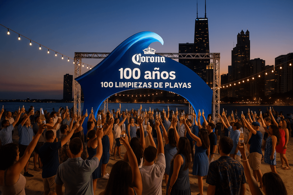 Corona celebra 100 años y 100 limpiezas de playas con un evento histórico en Chicago