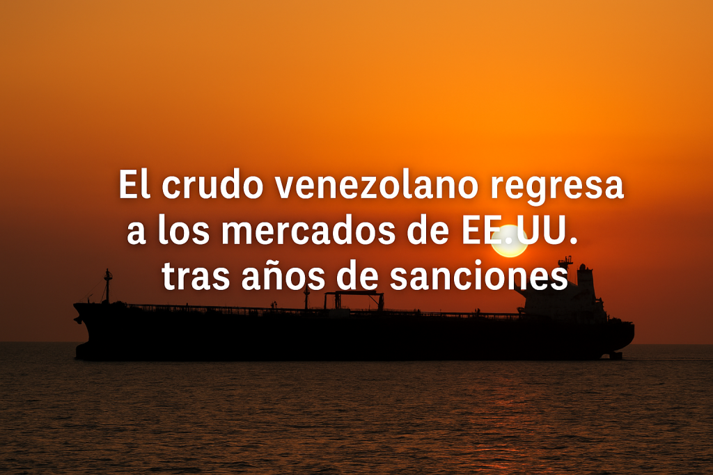 El crudo venezolano regresa a los mercados de EE.UU. tras años de sanciones