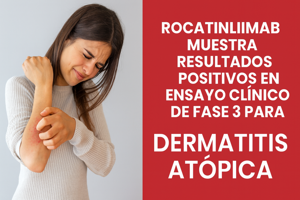 Rocatinlimab muestra resultados positivos en ensayo clínico de fase 3 para dermatitis atópica
