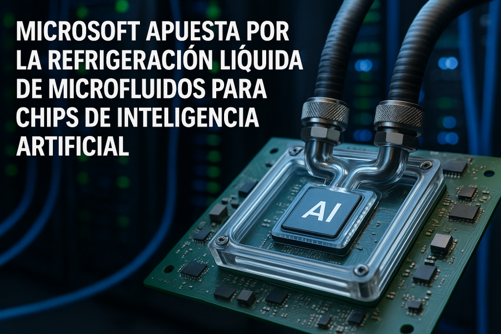 Microsoft apuesta por la refrigeración líquida de microfluidos para chips de inteligencia artificial