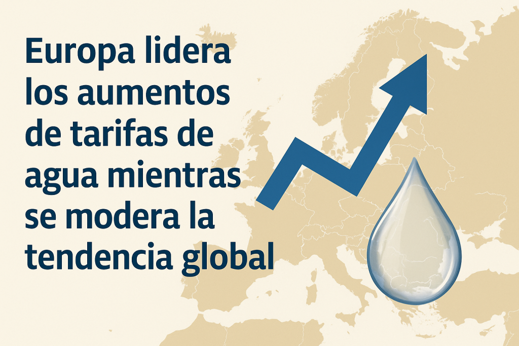 Europa lidera los aumentos de tarifas de agua mientras se modera la tendencia global