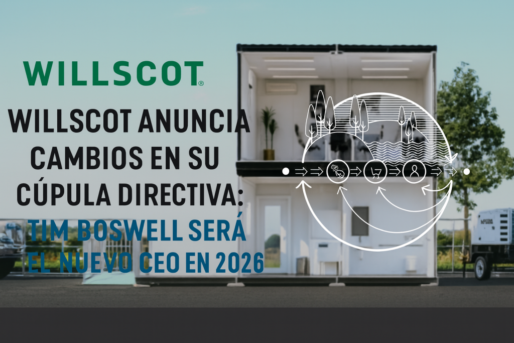 WillScot anuncia cambios en su cúpula directiva: Tim Boswell será el nuevo CEO en 2026