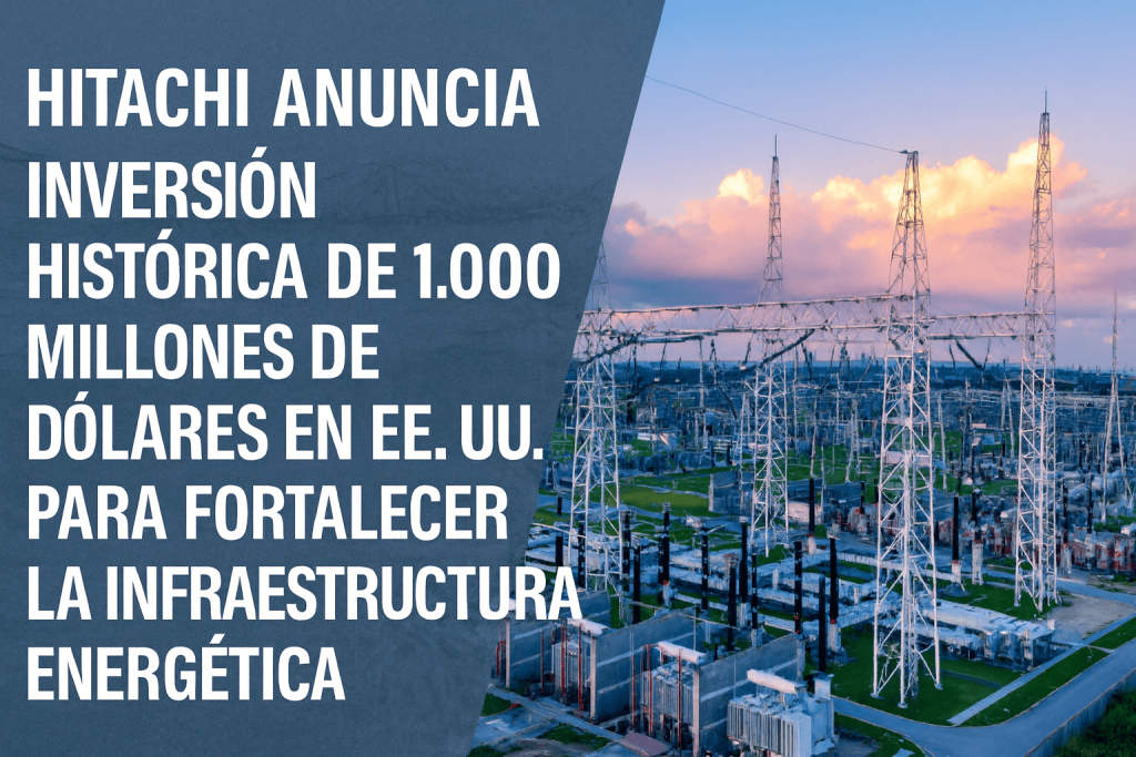 Hitachi anuncia inversión histórica de 1.000 millones de dólares en EE. UU. para fortalecer la infraestructura energética