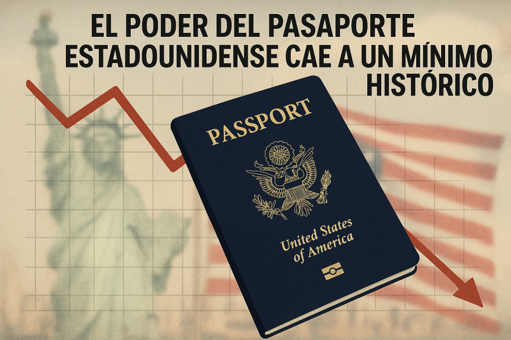 El poder del pasaporte estadounidense cae a un mínimo histórico