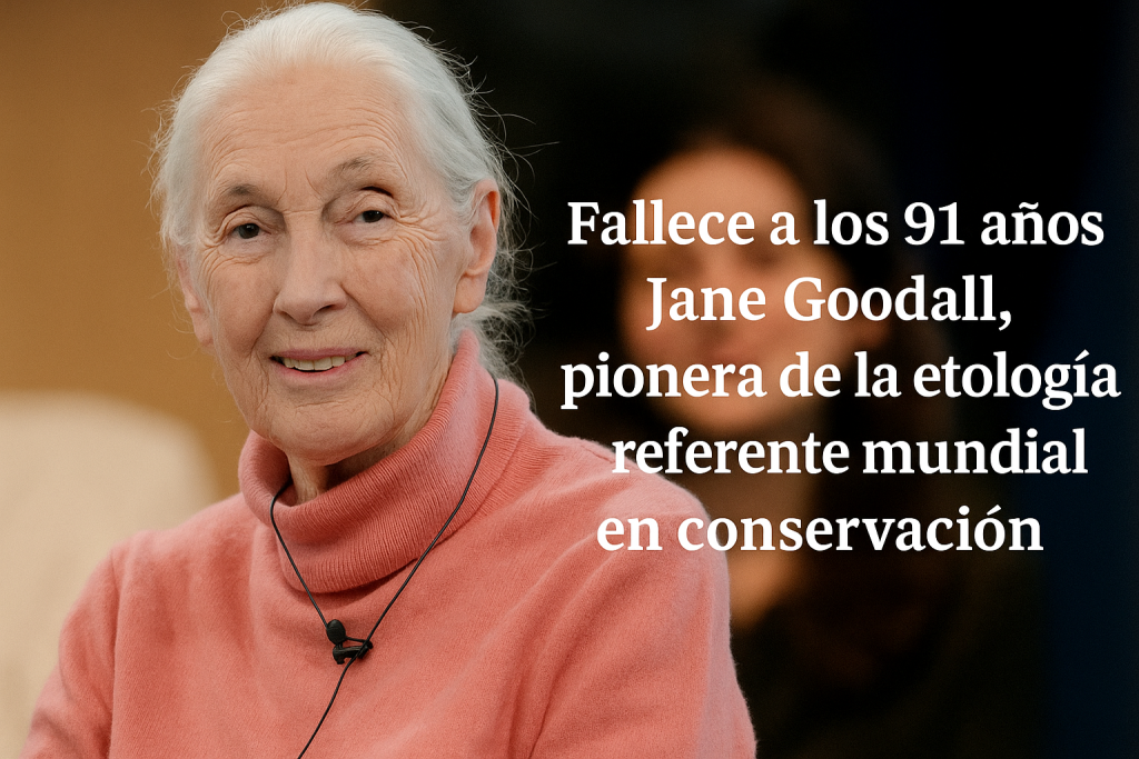 Fallece a los 91 años Jane Goodall, pionera de la etología y referente mundial en conservación