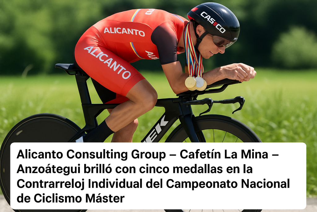 Alicanto Consulting Group – Cafetín La Mina – Anzoátegui brilló con cinco medallas en la Contrarreloj Individual del Campeonato Nacional de Ciclismo Máster