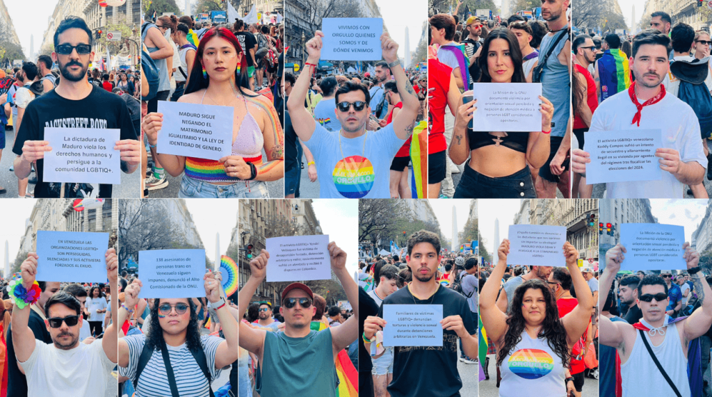 Activistas venezolanos denuncian en Buenos Aires la persecución del régimen de Maduro contra la comunidad LGBTI+