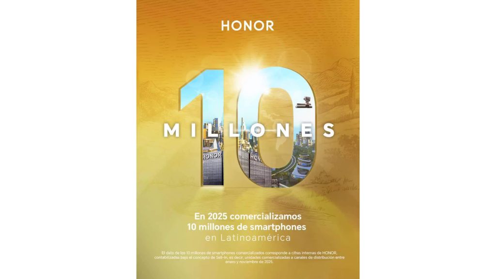 HONOR supera los 10 millones de smartphones en América Latina y proyecta un 2026 marcado por innovación HONOR supera los 10 millones de smartphones en América Latina y proyecta un 2026 marcado por innovación