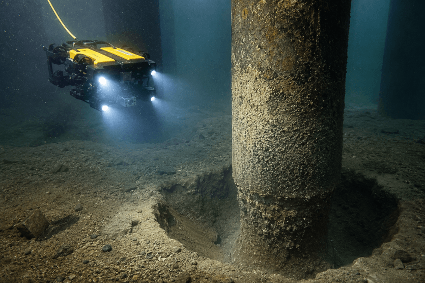 CHASING X detecta una severa socavación en un pilote durante una inspección submarina en el río Caroní